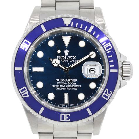 rolex submariner blue 2008|rolex 16610 blue bezel.